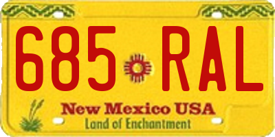 NM license plate 685RAL