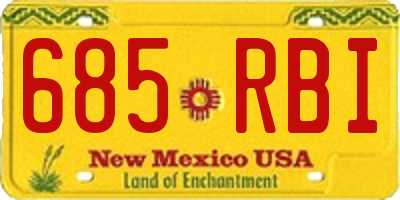 NM license plate 685RBI