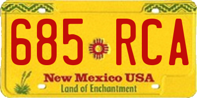 NM license plate 685RCA