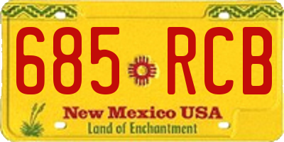 NM license plate 685RCB