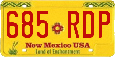 NM license plate 685RDP