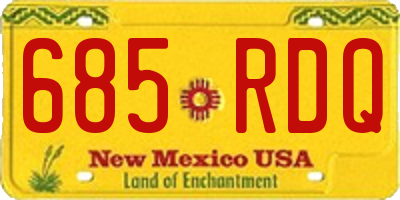 NM license plate 685RDQ