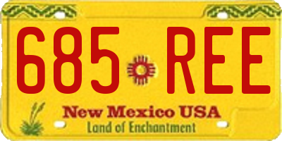 NM license plate 685REE