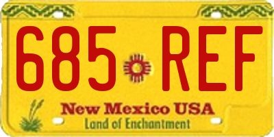 NM license plate 685REF