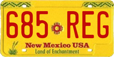 NM license plate 685REG