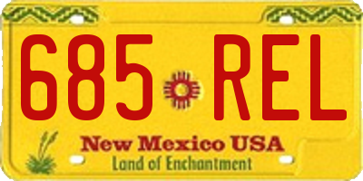 NM license plate 685REL