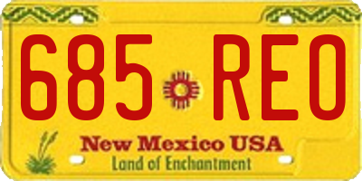 NM license plate 685REO