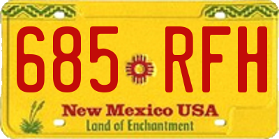 NM license plate 685RFH