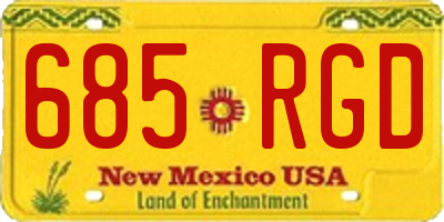 NM license plate 685RGD
