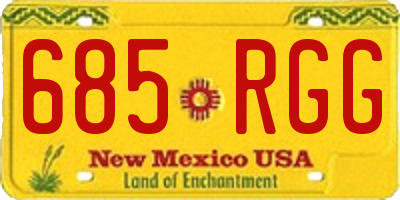 NM license plate 685RGG