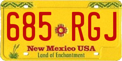 NM license plate 685RGJ