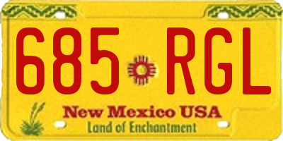 NM license plate 685RGL