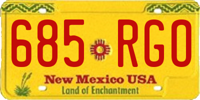 NM license plate 685RGO