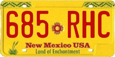 NM license plate 685RHC