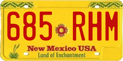 NM license plate 685RHM