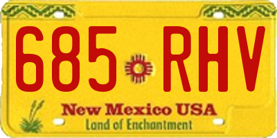 NM license plate 685RHV