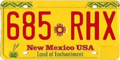 NM license plate 685RHX