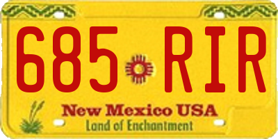NM license plate 685RIR