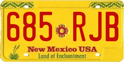 NM license plate 685RJB