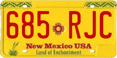 NM license plate 685RJC