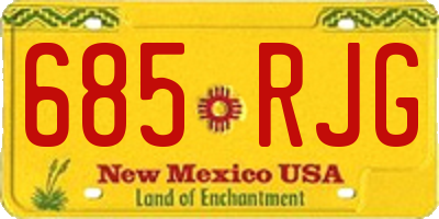 NM license plate 685RJG