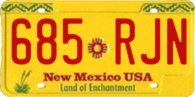 NM license plate 685RJN