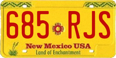 NM license plate 685RJS