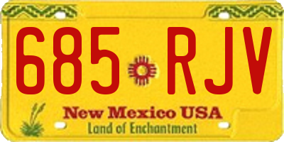 NM license plate 685RJV