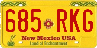 NM license plate 685RKG