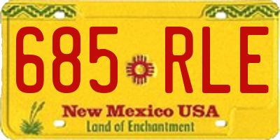 NM license plate 685RLE