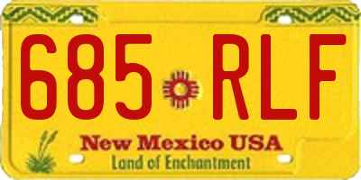 NM license plate 685RLF