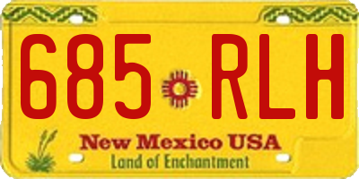 NM license plate 685RLH