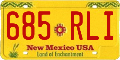 NM license plate 685RLI