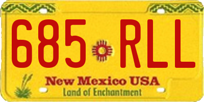 NM license plate 685RLL