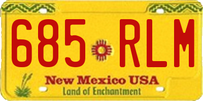 NM license plate 685RLM