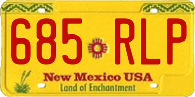 NM license plate 685RLP