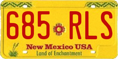NM license plate 685RLS