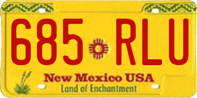 NM license plate 685RLU