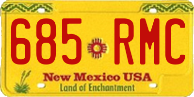 NM license plate 685RMC