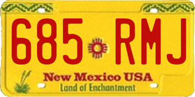 NM license plate 685RMJ