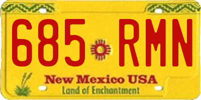 NM license plate 685RMN