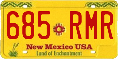 NM license plate 685RMR