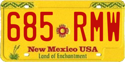 NM license plate 685RMW