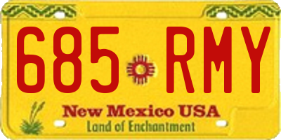NM license plate 685RMY