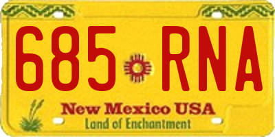NM license plate 685RNA