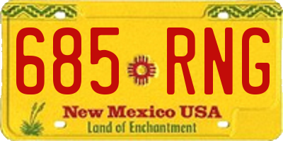 NM license plate 685RNG