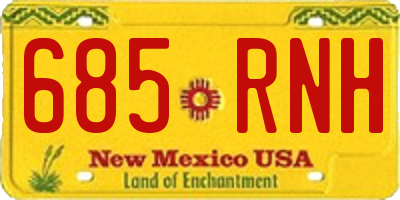 NM license plate 685RNH