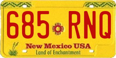 NM license plate 685RNQ
