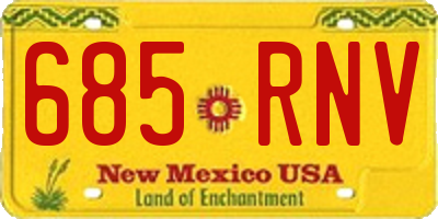 NM license plate 685RNV
