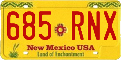 NM license plate 685RNX